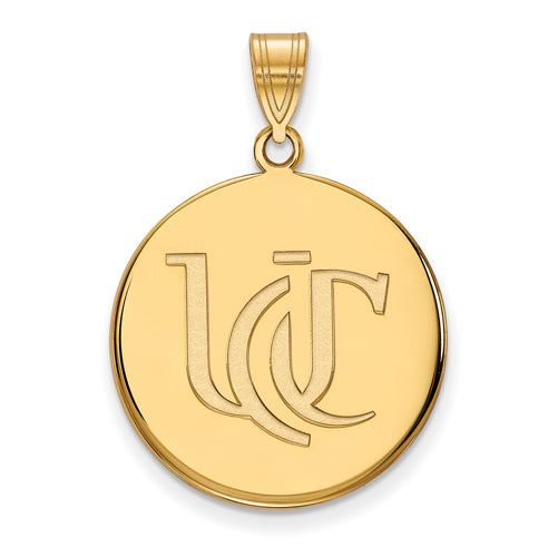 SS w/GP University of Cincinnati Large UC Disc Pendant