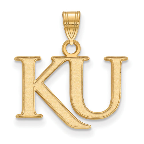 SS w/GP University of Kansas Small KU Pendant