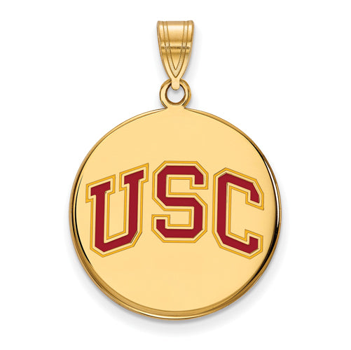 GP Univ of Southern California Large Enamel Disc Pendant