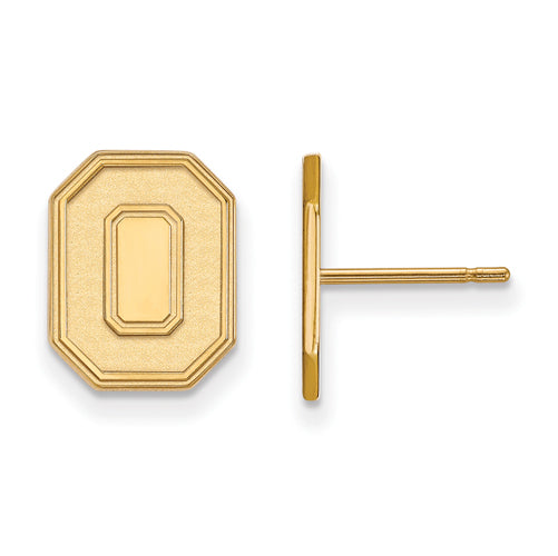 14ky Ohio State U Small Athletic "O" Post Earrings