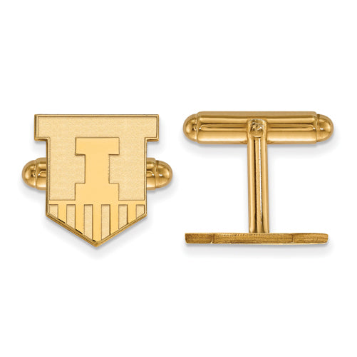 SS w/GP University of Illinois Victory Badge Cuff Links