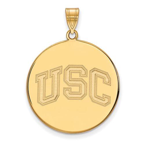 10ky Univ of Southern California XLarge Disc Pendant