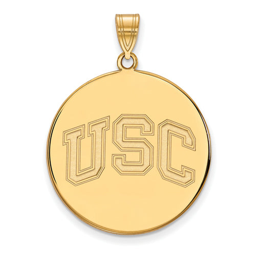 14ky Univ of Southern California XLarge Disc Pendant