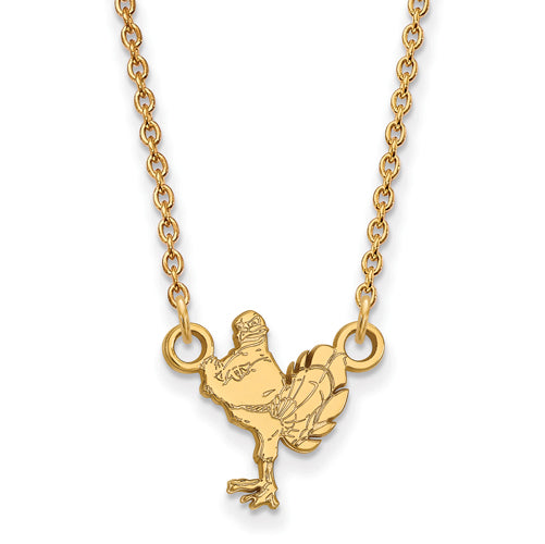 10ky Virginia Tech Small HokieBird Pendant w/Necklace