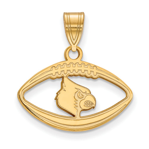 SS w/GP University of Louisville Cardinal Pendant in Football