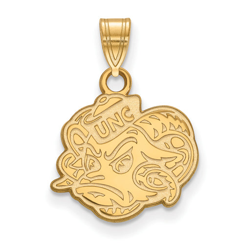 10ky University of North Carolina Small Rameses Head Pendant