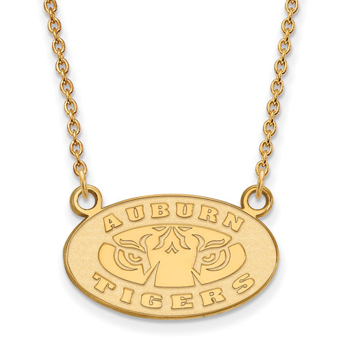 14ky Auburn University Small Pendant w/Necklace