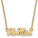 14ky University  of Mississippi Small Script Ole Miss Necklace