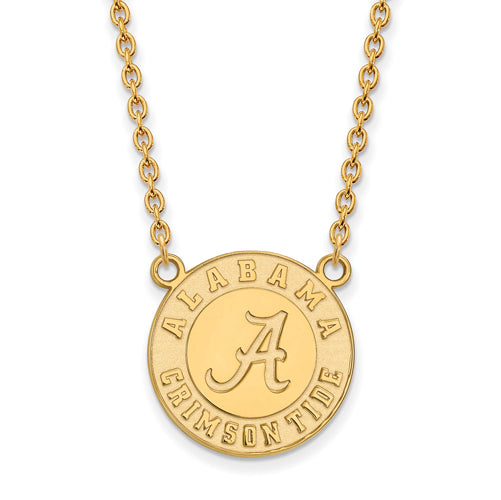 10ky University of Alabama Large Disc Pendant w/Necklace