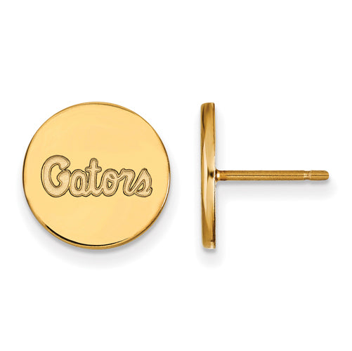 SS w/GP University of Florida Small Disc Earrings
