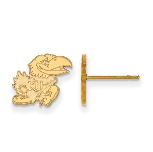 14ky University of Kansas XS Post Right Jayhawk Earrings