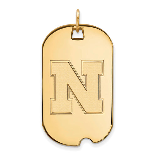 SS w/GP University of Nebraska Large Dog Tag