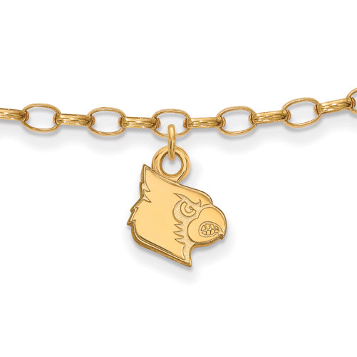SS w/GP University of Louisville Cardinal Anklet