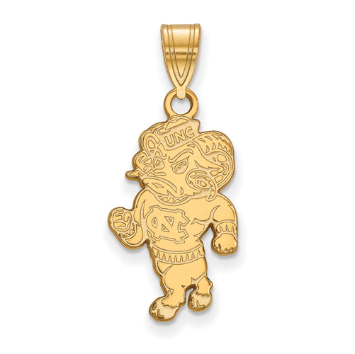 14ky University of North Carolina Large Rameses Pendant