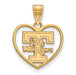 SS w/GP University of Tennessee Lady Volunteers Pendant in Heart