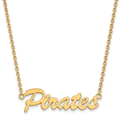 SS w/GP East Carolina U Medium Pendant w/Necklace