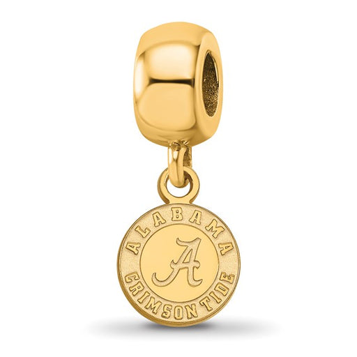 Silver Gold-plated Univ of Alabama Crimson Tide XS Dangle Bead Charm