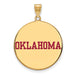 SS w/GP University of Oklahoma XL Enamel "OKLAHOMA" Disc Pendant