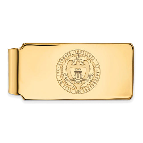 SS w/GP Georgia Institute of Technology Crest Money Clip