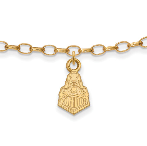 SS w/GP Purdue Train Logo 9 inch Anklet