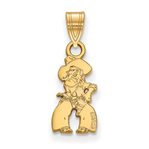 SS w/GP Oklahoma State University Small "Pistol Pete" Pendant