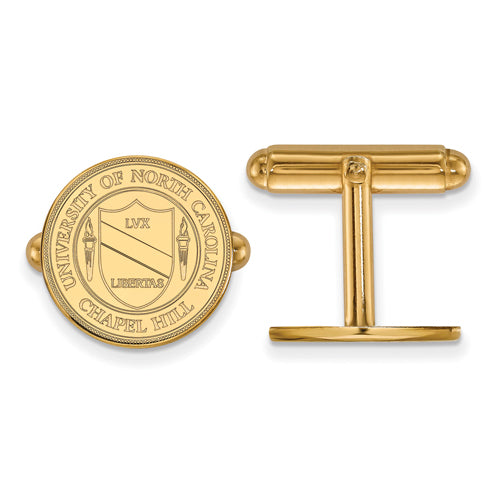 SS w/GP University of North Carolina Crest Cuff Links