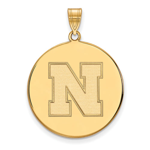 SS w/GP University of Nebraska XL Disc Pendant