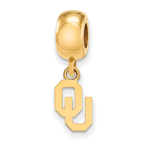 SS w/GP The University of Oklahoma Bead Charm XS Dangle
