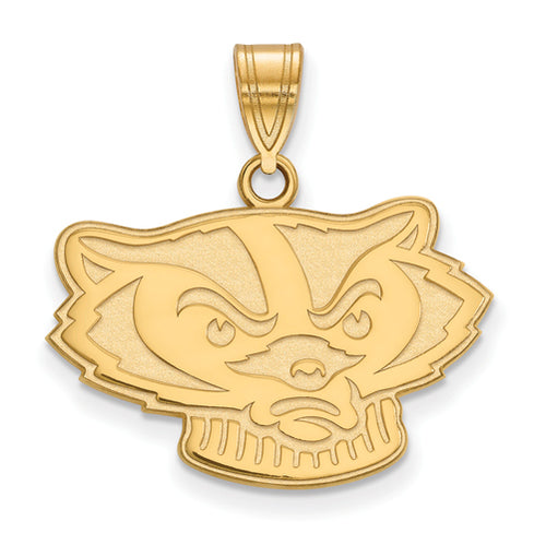 SS w/GP University of Wisconsin Medium Badgers Pendant