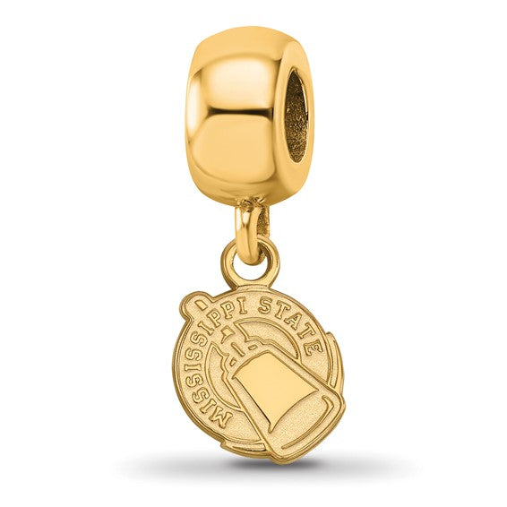 SS w/GP Mississippi State University XS Dangle Bead Cheer Charm