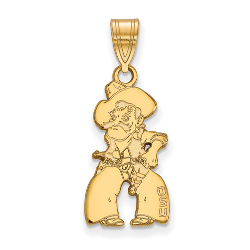 14ky Oklahoma State University Large "Pistol Pete" Pendant