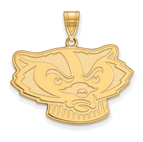 14ky University of Wisconsin Large Badgers Pendant