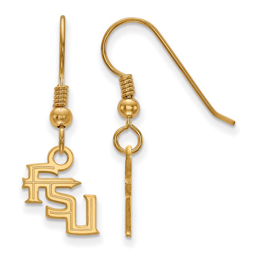SS w/GP Florida State University XS Dangle F-S-U Earrings