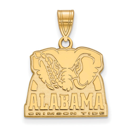 SS w/GP University of Alabama Medium Elephant Pendant