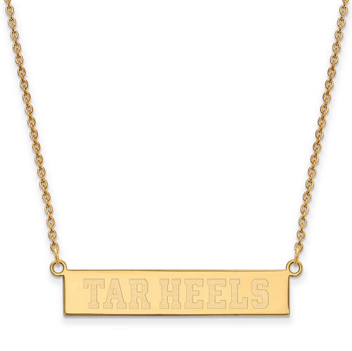 SS w/GP University of North Carolina Small Bar Necklace