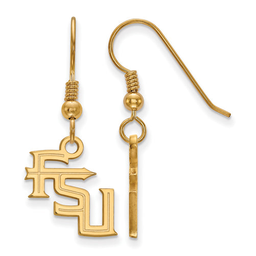SS w/GP Florida State University Small Dangle F-S-U Earrings