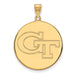 SS w/GP Georgia Institute of Technology XL Disc Pendant