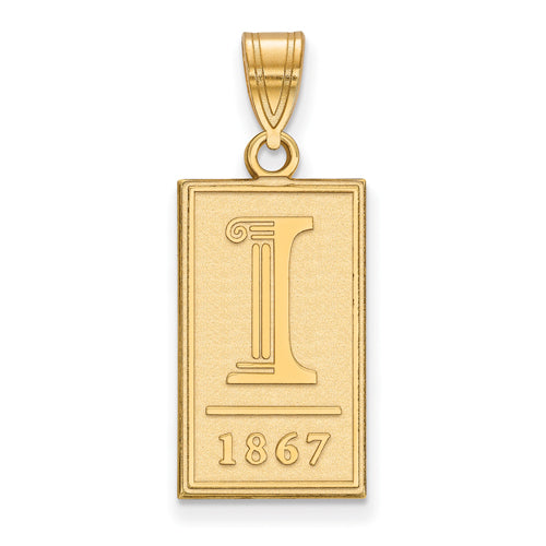 SS w/GP University of Illinois Large 1867 Pendant