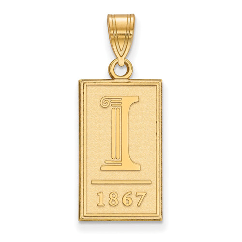 14ky University of Illinois Large 1867 Pendant
