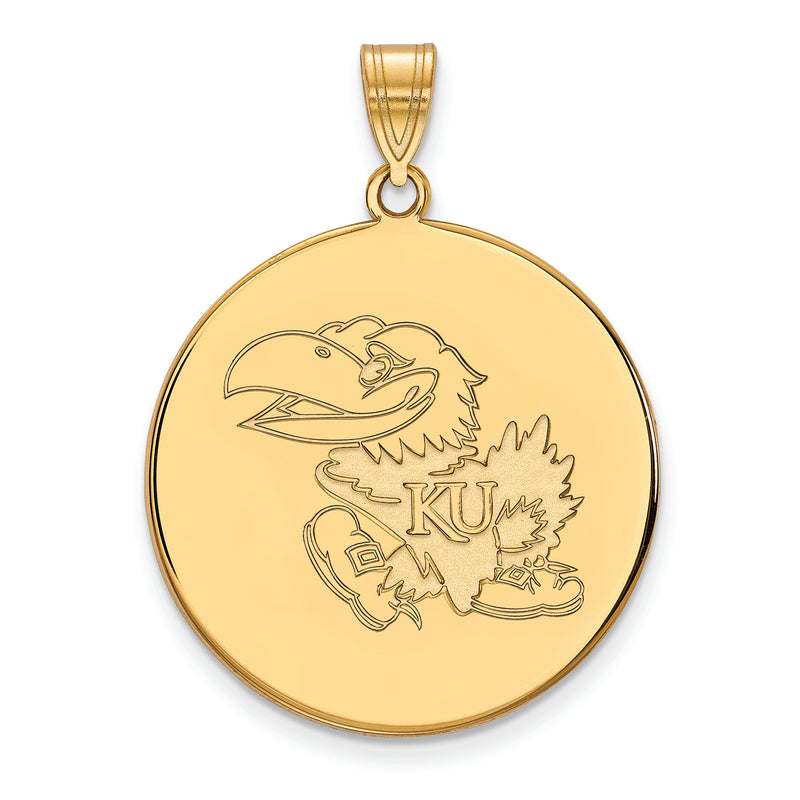 10ky University of Kansas XL Disc Pendant