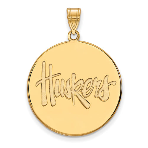 SS w/GP University of Nebraska XL Disc Huskers Pendant