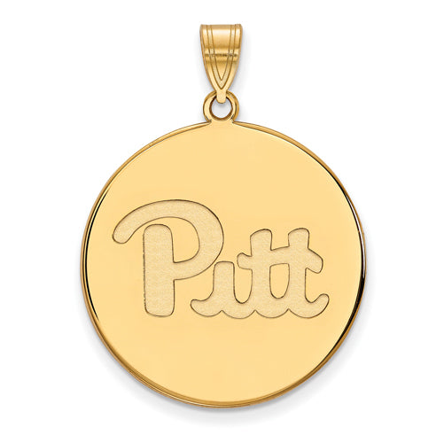 SS w/GP University of Pittsburgh XL Pitt Disc Pendant