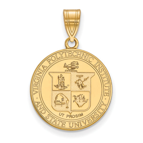 10ky Virginia Tech Large Crest Pendant