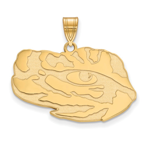 SS w/GP Louisiana State University Large Tiger Head Pendant