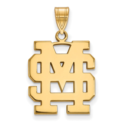 10ky Mississippi State University Large Interlocking MS Pendant