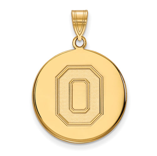 10ky Ohio State U Large Athletic "O" Disc Pendant