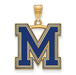 SS w/GP University of Memphis Large Enamel Pendant