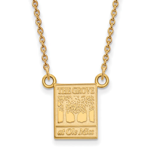 14ky University  of Mississippi Small The Grove at Ole Miss Necklace