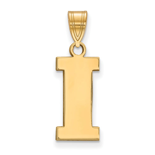 SS w/GP University of Iowa Medium I Pendant