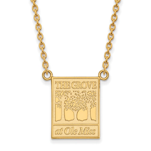 14ky University  of Mississippi Large The Grove at Ole Miss Necklace